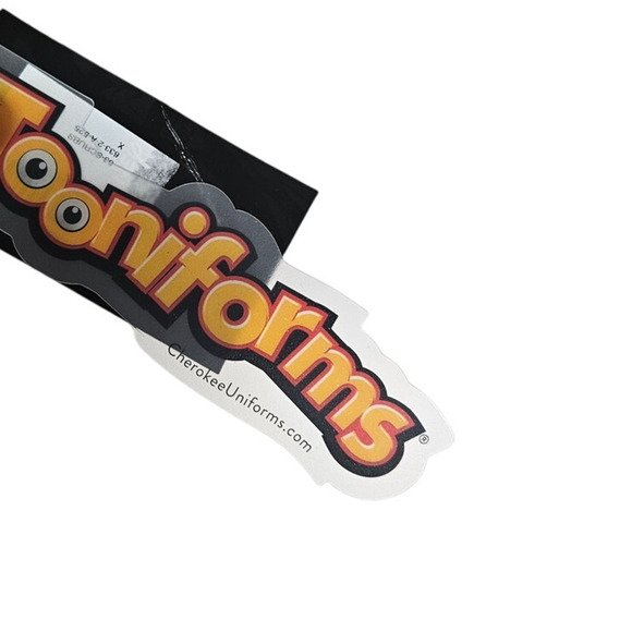 NEW Disney M Tooniforms Jacket Scrub Christmas Mickey Mouse Black Full Zip - Picture 2 of 4